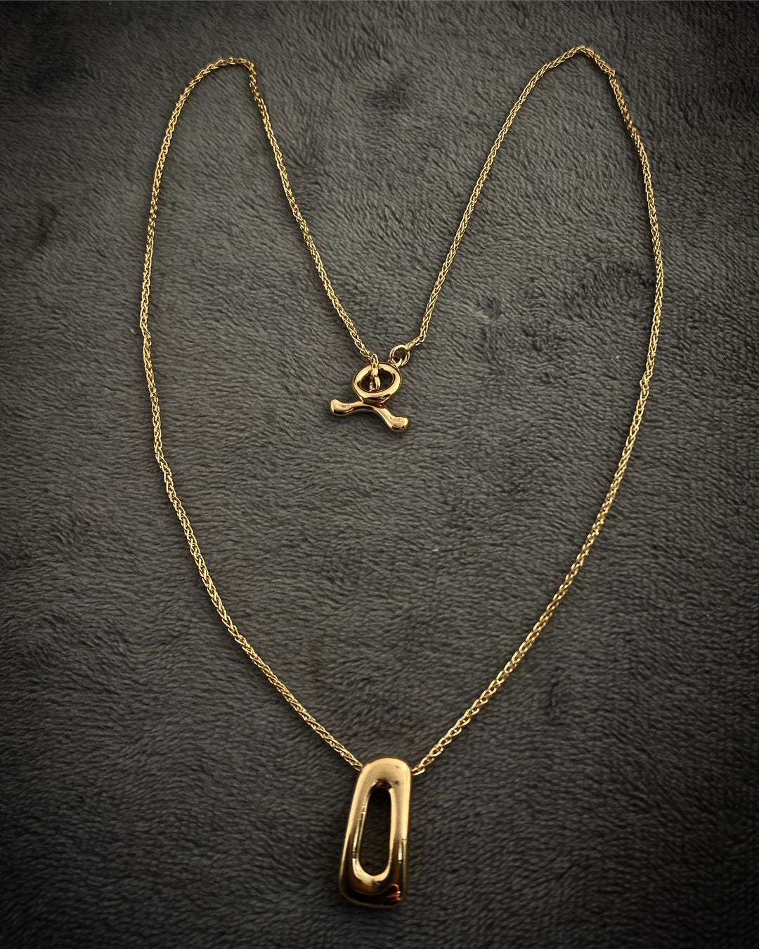 Cadena tejido franco con dije 7.8gr / Largo 45 cm — Oro Amarillo