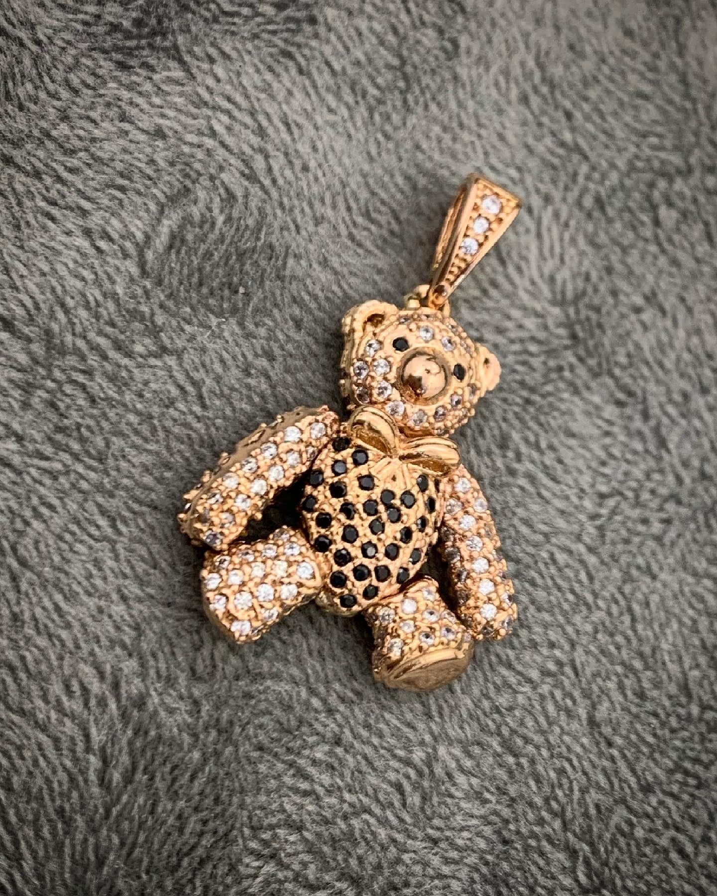 Dije de oso articulado 7gr / 3cm / Oro rosado Nac B