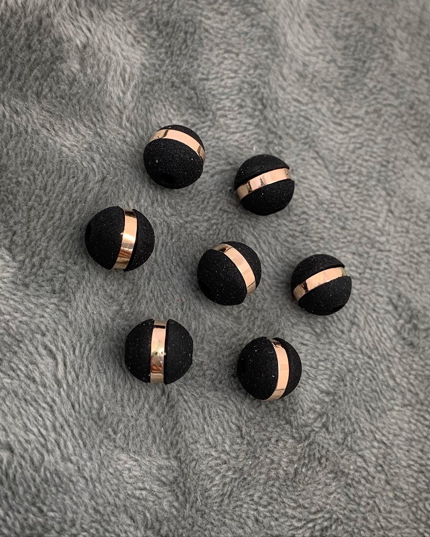 Neoros negros 8mm 1 raya Oro Rosado (Joya) B