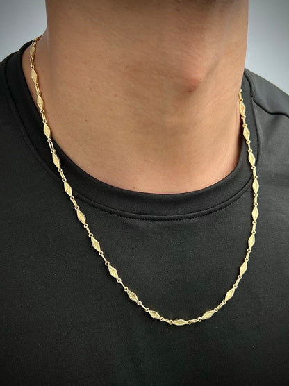 Cadena rustica diamantada 12.05gr / Largo 60cm / Oro Amarillo (Joya) B