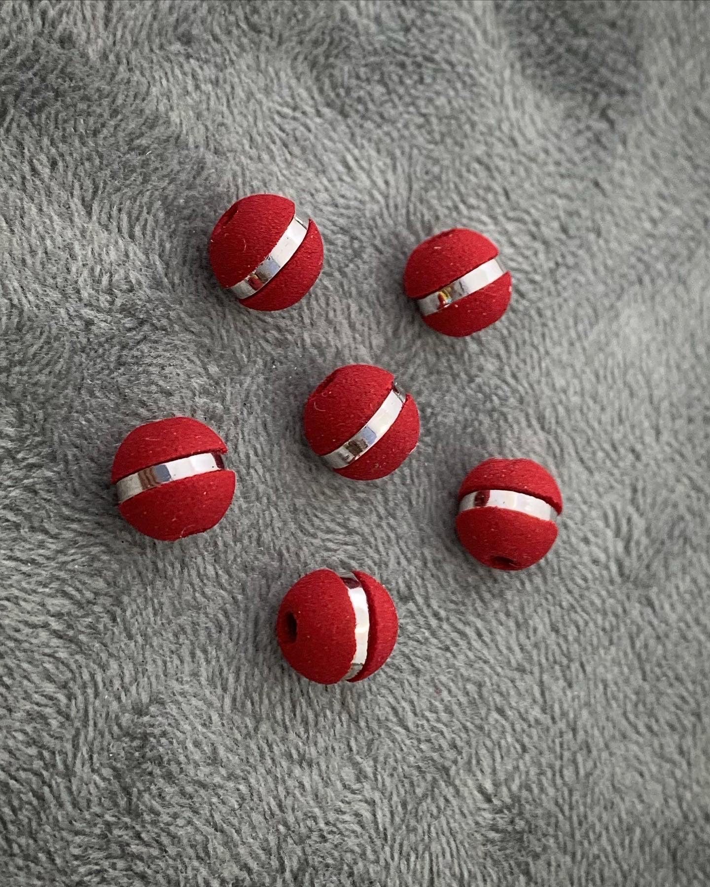 Neoros rojos 8mm 1 raya Oro Blanco (Joya) B