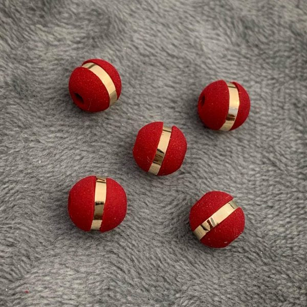 Neoros rojos 8mm 1 raya Oro Rosado (Joya) B
