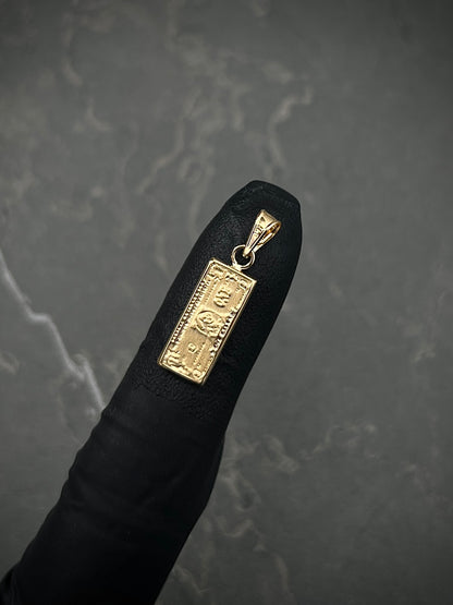 Dije de dolar 0.8gr / Largo 2.2cm / Oro Amarillo Nac B