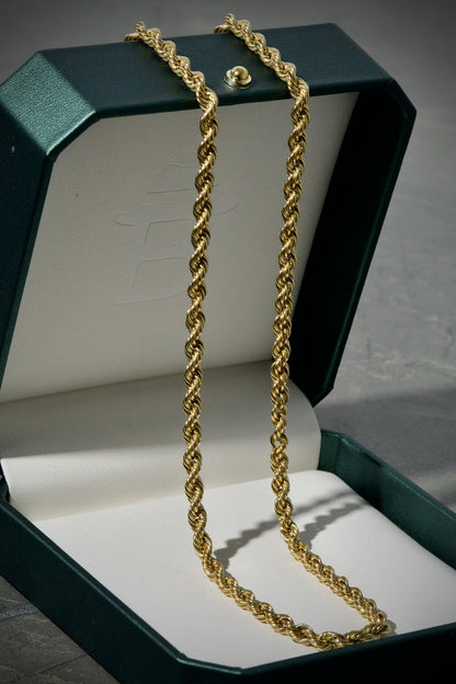Cadena tejido lazo 35.25gr / Largo 60cm / Oro Amarillo de 14k /  M