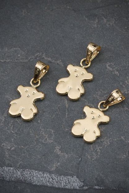 Dije Oso Th 0.45gr / 1.7cm / 8.3mm — Oro Amarillo