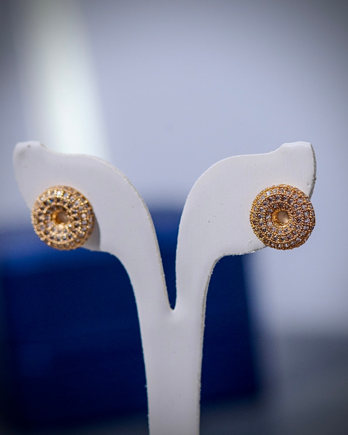 Topos de dona con swarovski blanco 2.9gr / Oro Amarillo Nac B