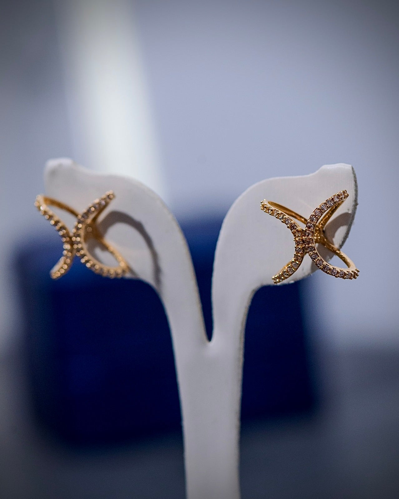 Topos con swarovski blanco 2.9gr / Oro Amarillo Nac B