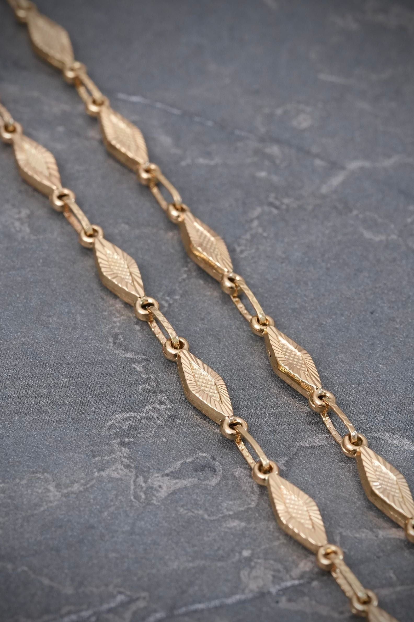 Cadena rustica diamantada 12.05gr / Largo 60cm / Oro Amarillo (Joya) B